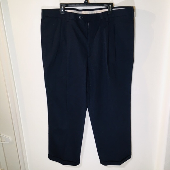 Navy Blue Dress Pants Slacks Comfort Plus 42x29 - Picture 1 of 3